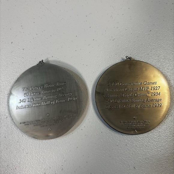 Hallmark Keepsake Baseball Heroes Ornament Babe Ruth & Lou Gehrig VTG - Picture 3 of 5